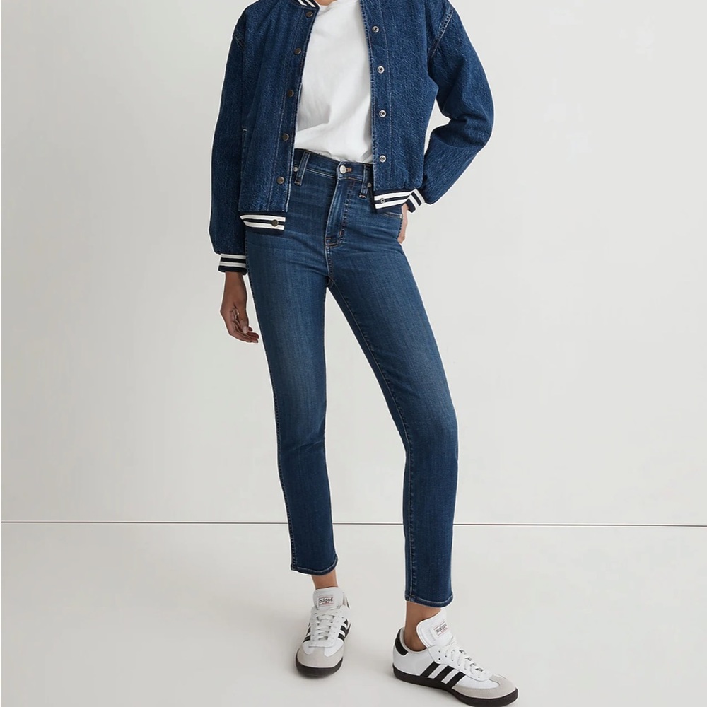 NWT Madewell mid-rise stovepipe jeans in dark wash